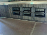 カウンターの収納ニッチ