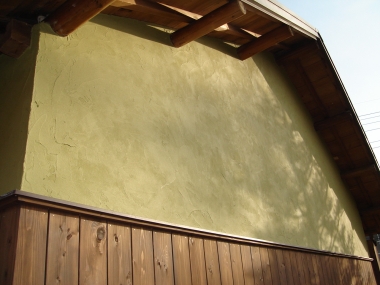 左官塗りの外壁