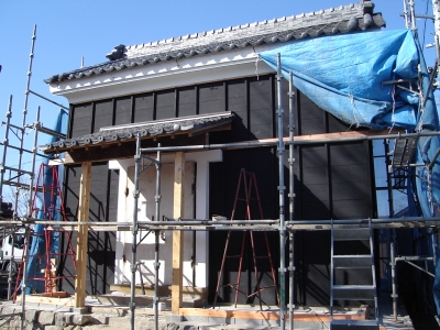 お蔵の修復工事