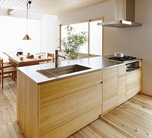 フラット対面型キッチン
