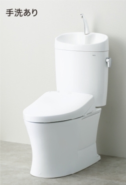 タンク式の手洗い付トイレ