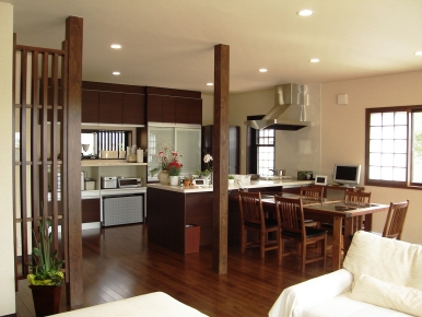 モダンなインテリアの家