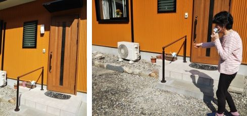 玄関ポーチの手すり