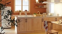 無垢扉のキッチン